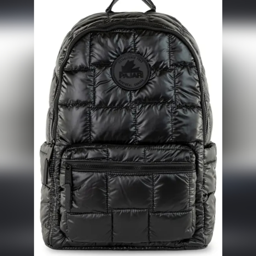 Pajar Quilted Backpack Black Nwt Gem
